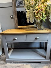 Solid Oak Console Table with