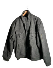 Jordan Craig Coat Mens Size 3XL Grey Wool Blend Full Zip Snap Button Jacket