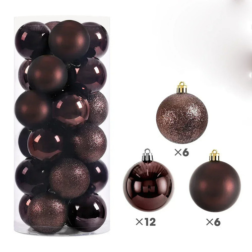 24x christmas baubles - baubles, tree