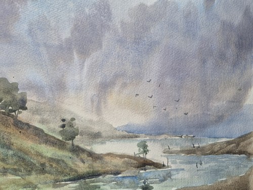 Loch shiel watercolour - loch,
