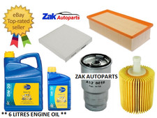 TOYOTA COROLLA VERSO 2. D4D AIR OIL FUEL POLLEN FILTER 6L ENGINE OIL SERVICE KIT