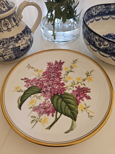 Spode garden flowers plate - spode,