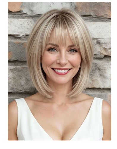 Layeredbob wig with fringe - layeredbob,