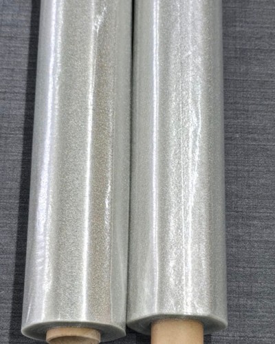 Silver glitter clear - silver, vinyl