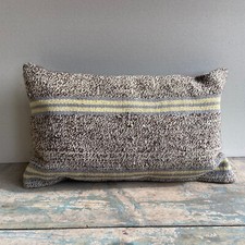 Heavy Handmade 12"x 20" Reclaimed Kilim Cushion Cover Boho Ethnic Aztec Floral