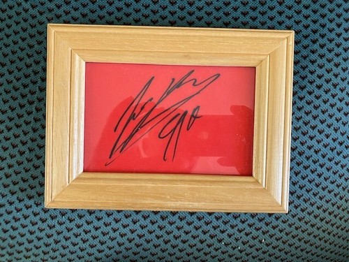 Leon haslam framed autograph - framed,