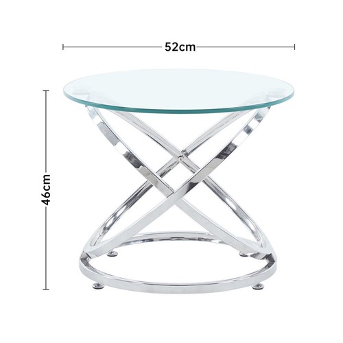 Round tempered glass coffee - round,