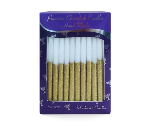 Glittered chanukah candles - chanukah,