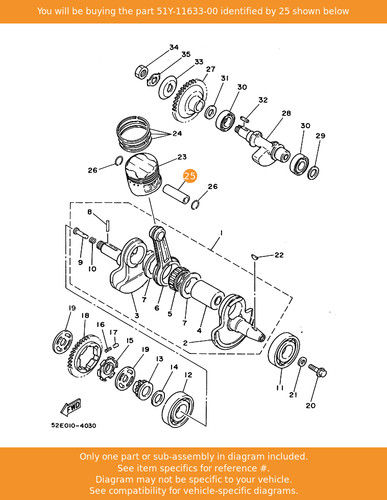 Yamaha pin piston - yamaha,