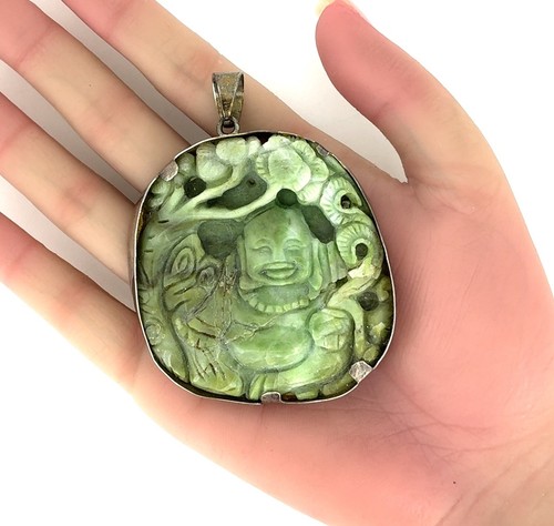 Vintage large jade buddha - vintage,