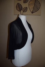 ROMAN Black RUCHED BOLERO