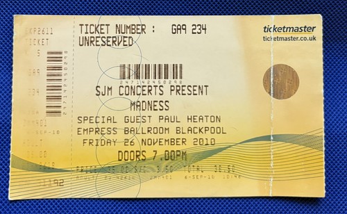 Madness ticket original - madness,