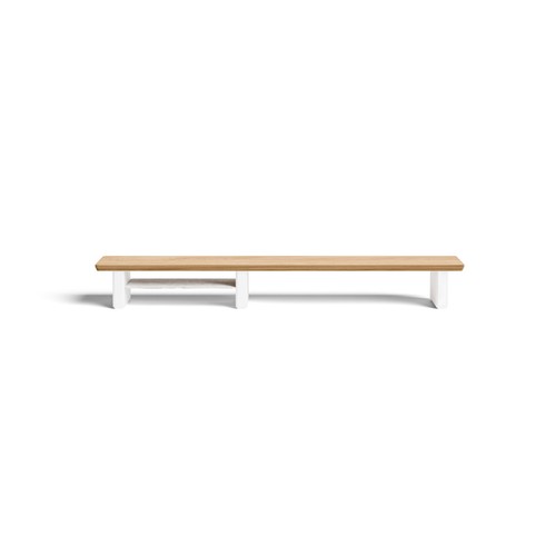 Oak full length desk shelf - oak,