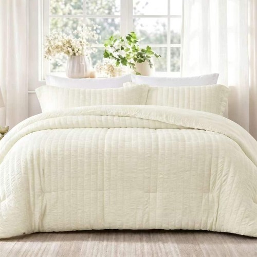Full comforter set seersucker - full,