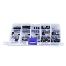 150 Pcs 10 Types Integrated Circuit Chip Flat Pin Ic Chips Assortment Ic Soc