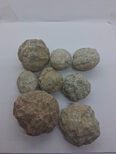 Unopened Lot Of 8 Moroccan White Quartz Crystal Geodes
