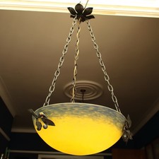 Art Deco Ceiling Light in Blue