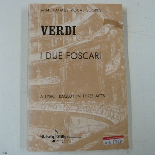 Vocal score verdi - verdi, i