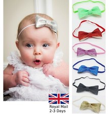 Baby Girls New Born Kids Sparkling Bow Elastic Hairband Headband Cute Glitter