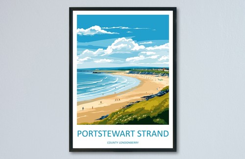 Portstewart strand print - portstewart,