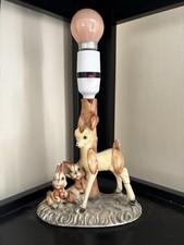 1950s Vintage Bambi Deer Lamp Super Kitsch Mid Century Disney-esc Retro Decor