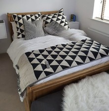 Solid Oak Double Bed Sleigh