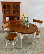 Dolls House Furniture-1:12 Wooden Dresser, Dining Table  & Chairs & Accessories