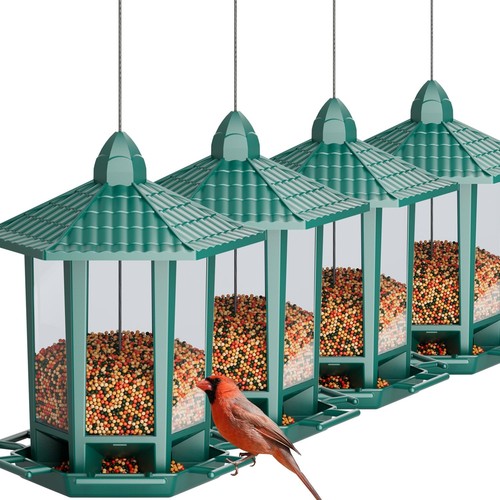 Green plastic hanging bird - hanging,
