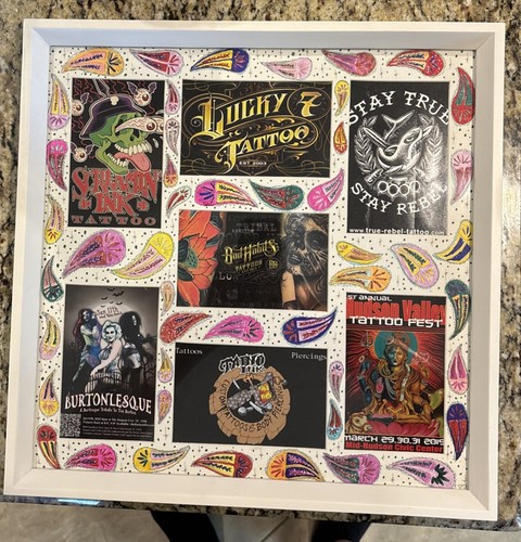 Framed tattoo art cards - framed,