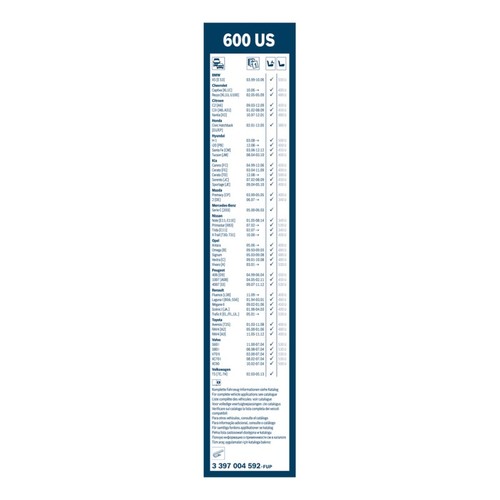 Bosch wiper blade 600mm - bosch,