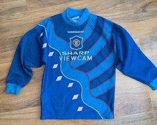 Man Utd Goalkeeper Away Shirt 1995-97.  Large boys/Similar To Xs. Original/Good