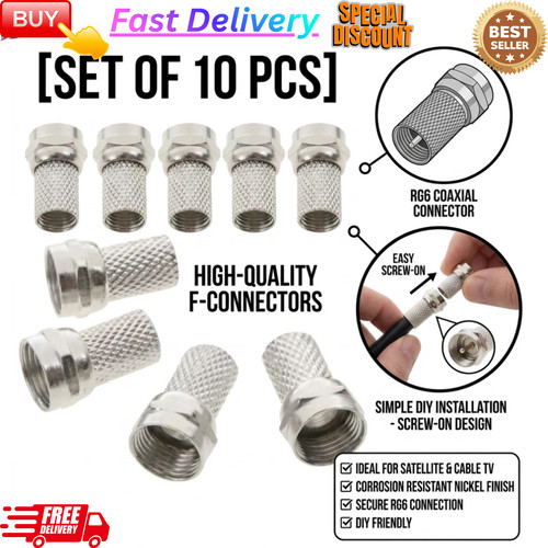 Connector rg6 screw coax - f,