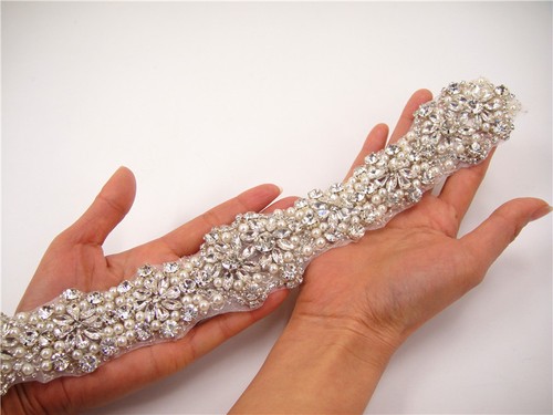 Rhinestone wedding belt - belt, sash