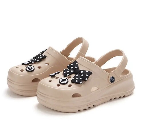 Women beige bow foam clogs - women’s,