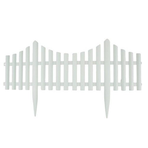 White garden border picket - white,