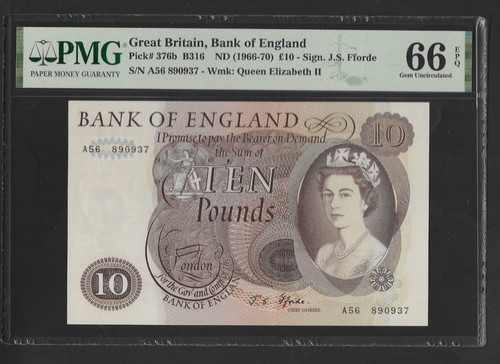 B316 fforde 1967 banknote - fforde, £10