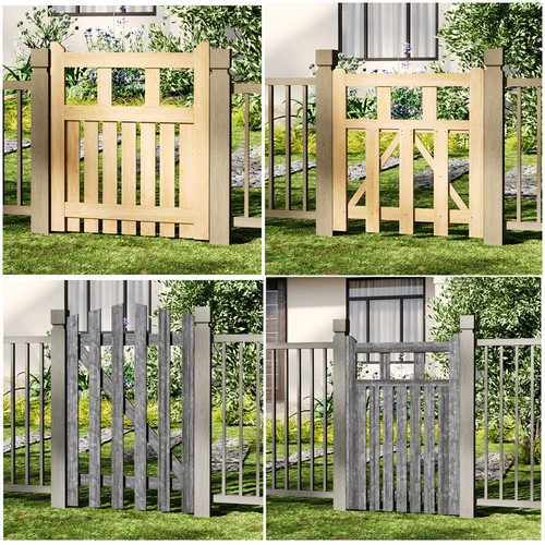 Wooden garden gate - garden, farm