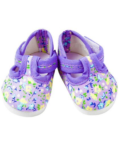 Lilac flower dolls shoes - dolls,