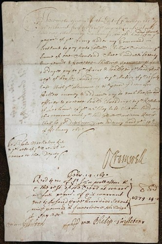 Oliver cromwell signed - cromwell,