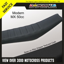 MX Ribbed Seat Cover Black CRF RMZ YZF KFX KTM Husky TM Beta Fantic 50cc