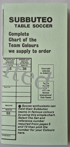 Vintage 1960s subbuteo booklet - vintage,