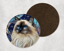 Cute Birman Cat Kitten Stained