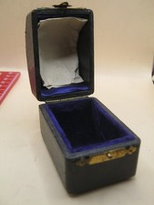 Antique / Victorian Plush Napkin Ring Box - Wide Fitting Single Or Slim Pair