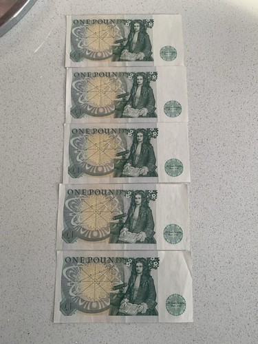 Five pound notes - £1,
