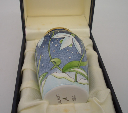 Moorcroft enamel snow drop - enamel,