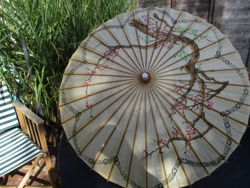 Vintage hand painted asian - painted,