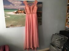 Peach prom/ party maxi dress, size 10