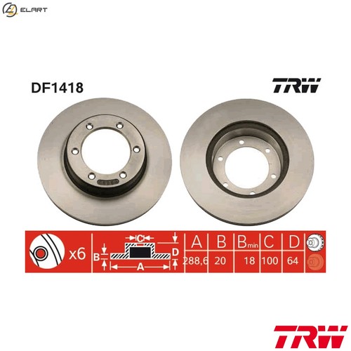 Brake disc df1418 for - brake,