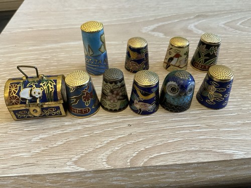 Cloisonné thimbles - cloisonné,