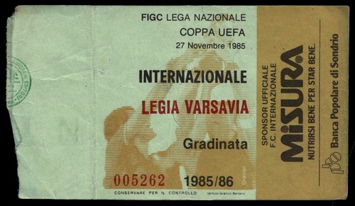 Ticket 1985 internazionale - ticket, 1985/86